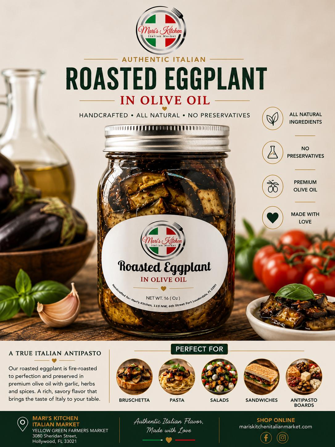 Roasted Eggplant in Olive oil & Balsamic